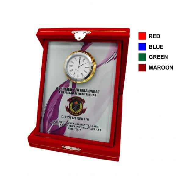 Clock Plaques CL2030 – Velvet Box With Crystal Clock