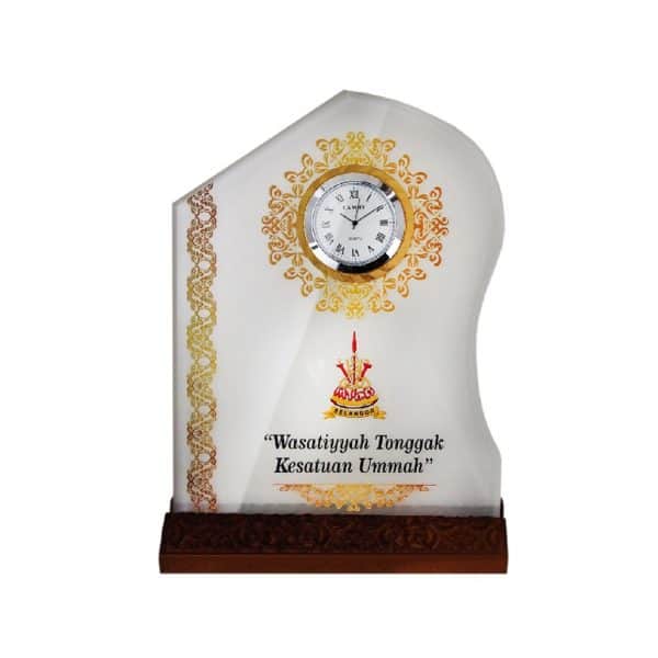 Clock Plaques CL2047 – Crystal Plaque With Clock