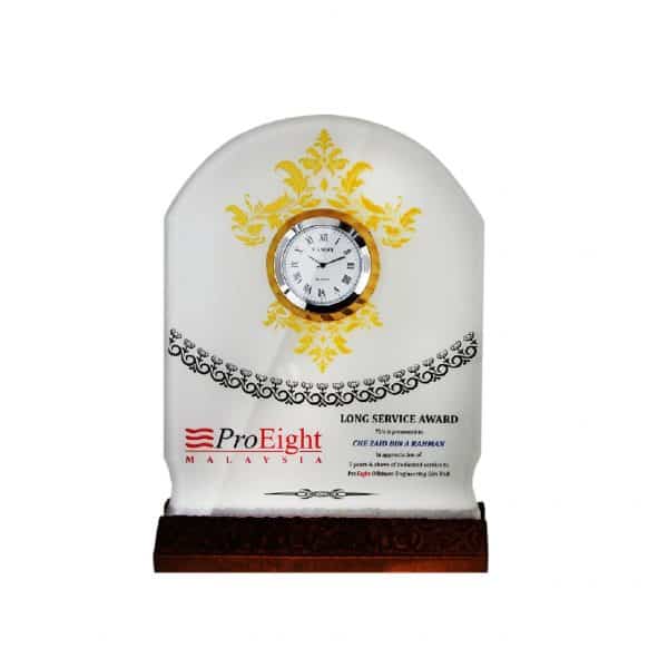 Clock Plaques CL2048 – Crystal Plaque With Clock