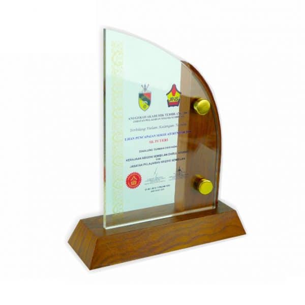 Crystal Plaques CR3006 – Exclusive Wooden Crystal Plaque