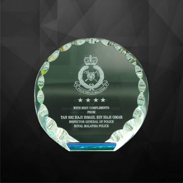 Crystal Plaques CR9004 – Exclusive Round Crystal Plaques