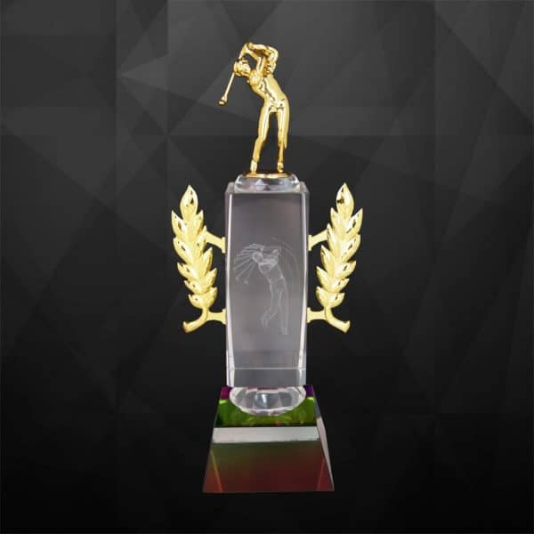 Crystal Trophies CR9144 – Exclusive Crystal Golf Trophy