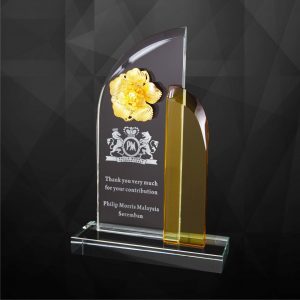 Crystal Plaques CR9214 – Exclusive Crystal Flower Plaques