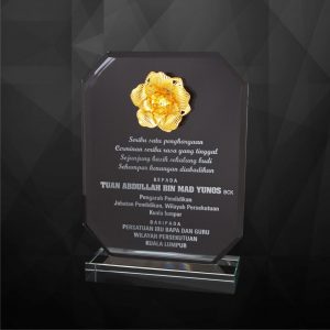 Crystal Plaques CR9219 – Exclusive Crystal Flower Plaques