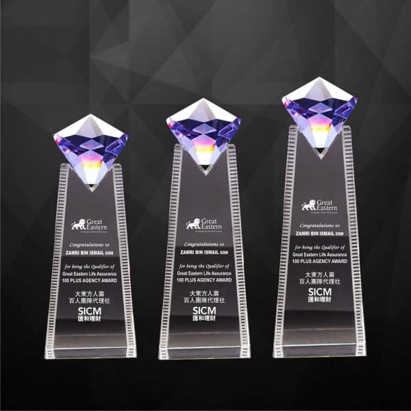 Crystal Plaques CR9257 – Exclusive Crystal Diamond Plaques