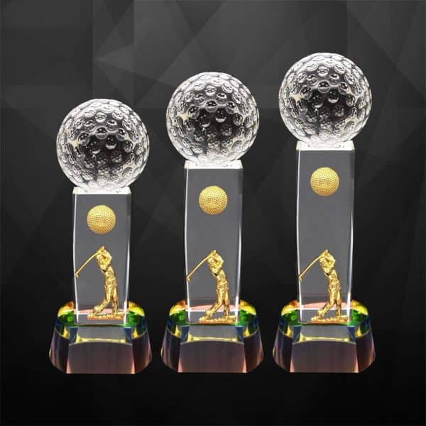 Crystal Trophies CR9283 – Exclusive Crystal Golf Trophy
