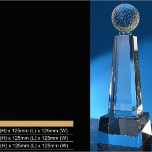 Crystal Trophies CR9348 – Exclusive Golf Crystal Trophy
