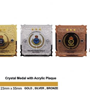 Medals SP5037 – Crystal Hanging Medal with Acrylic Plaque